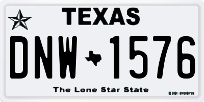 TX license plate DNW1576