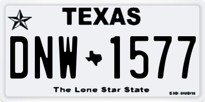 TX license plate DNW1577