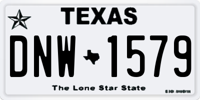 TX license plate DNW1579