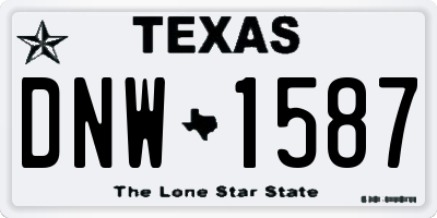 TX license plate DNW1587