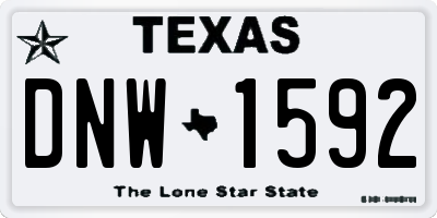 TX license plate DNW1592