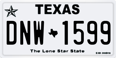 TX license plate DNW1599
