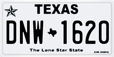 TX license plate DNW1620