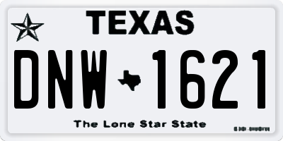 TX license plate DNW1621