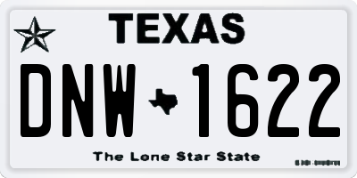 TX license plate DNW1622
