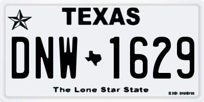 TX license plate DNW1629