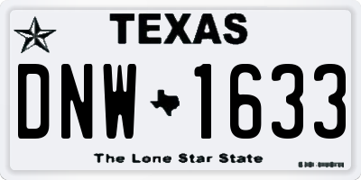 TX license plate DNW1633