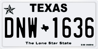TX license plate DNW1636