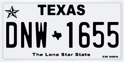 TX license plate DNW1655