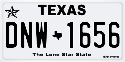 TX license plate DNW1656