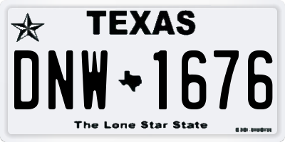 TX license plate DNW1676