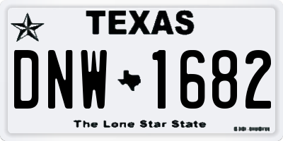 TX license plate DNW1682