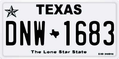 TX license plate DNW1683