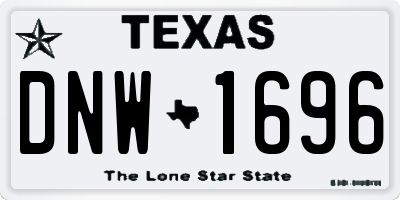 TX license plate DNW1696
