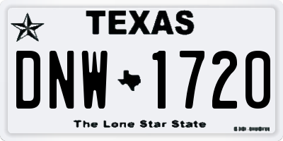 TX license plate DNW1720