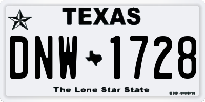 TX license plate DNW1728