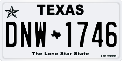 TX license plate DNW1746