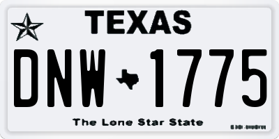 TX license plate DNW1775