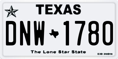 TX license plate DNW1780