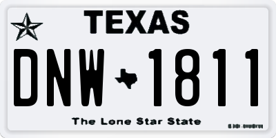 TX license plate DNW1811