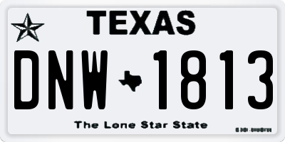 TX license plate DNW1813