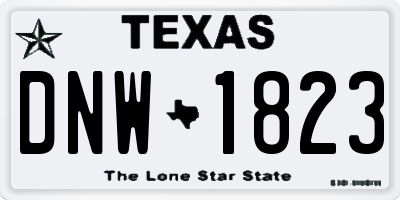 TX license plate DNW1823