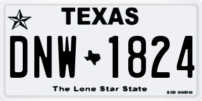 TX license plate DNW1824
