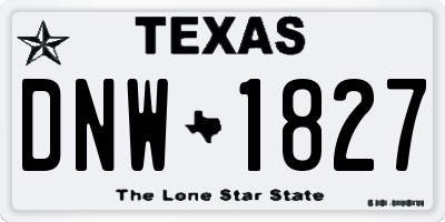 TX license plate DNW1827