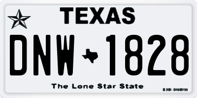 TX license plate DNW1828