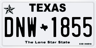 TX license plate DNW1855