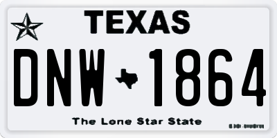 TX license plate DNW1864