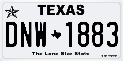 TX license plate DNW1883