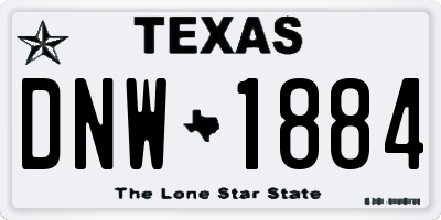 TX license plate DNW1884