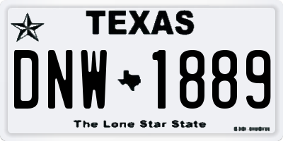 TX license plate DNW1889