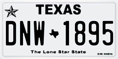 TX license plate DNW1895