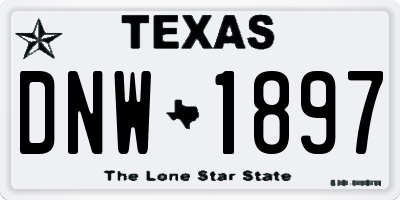 TX license plate DNW1897