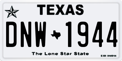 TX license plate DNW1944