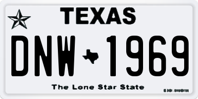 TX license plate DNW1969