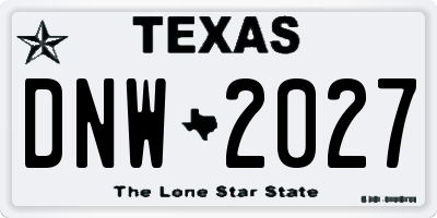 TX license plate DNW2027