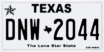TX license plate DNW2044