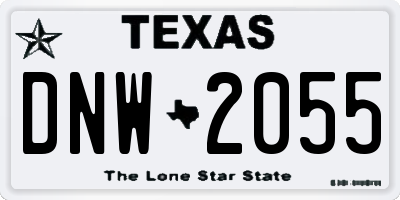 TX license plate DNW2055