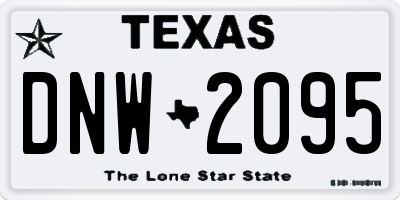 TX license plate DNW2095