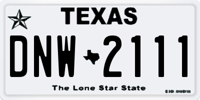 TX license plate DNW2111
