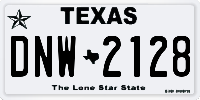 TX license plate DNW2128