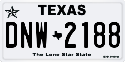 TX license plate DNW2188