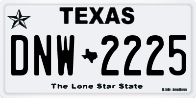 TX license plate DNW2225
