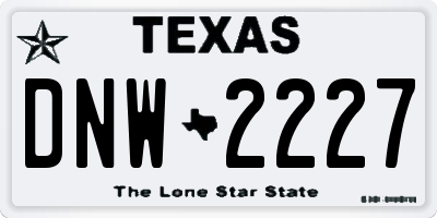 TX license plate DNW2227