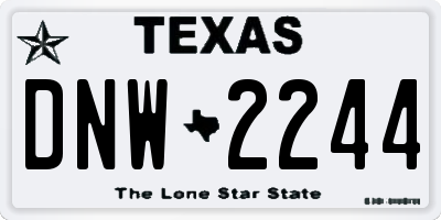 TX license plate DNW2244