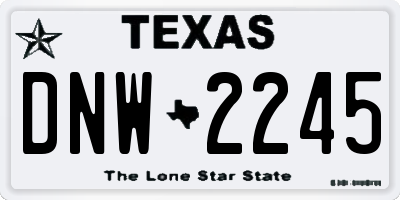 TX license plate DNW2245