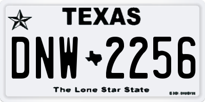 TX license plate DNW2256
